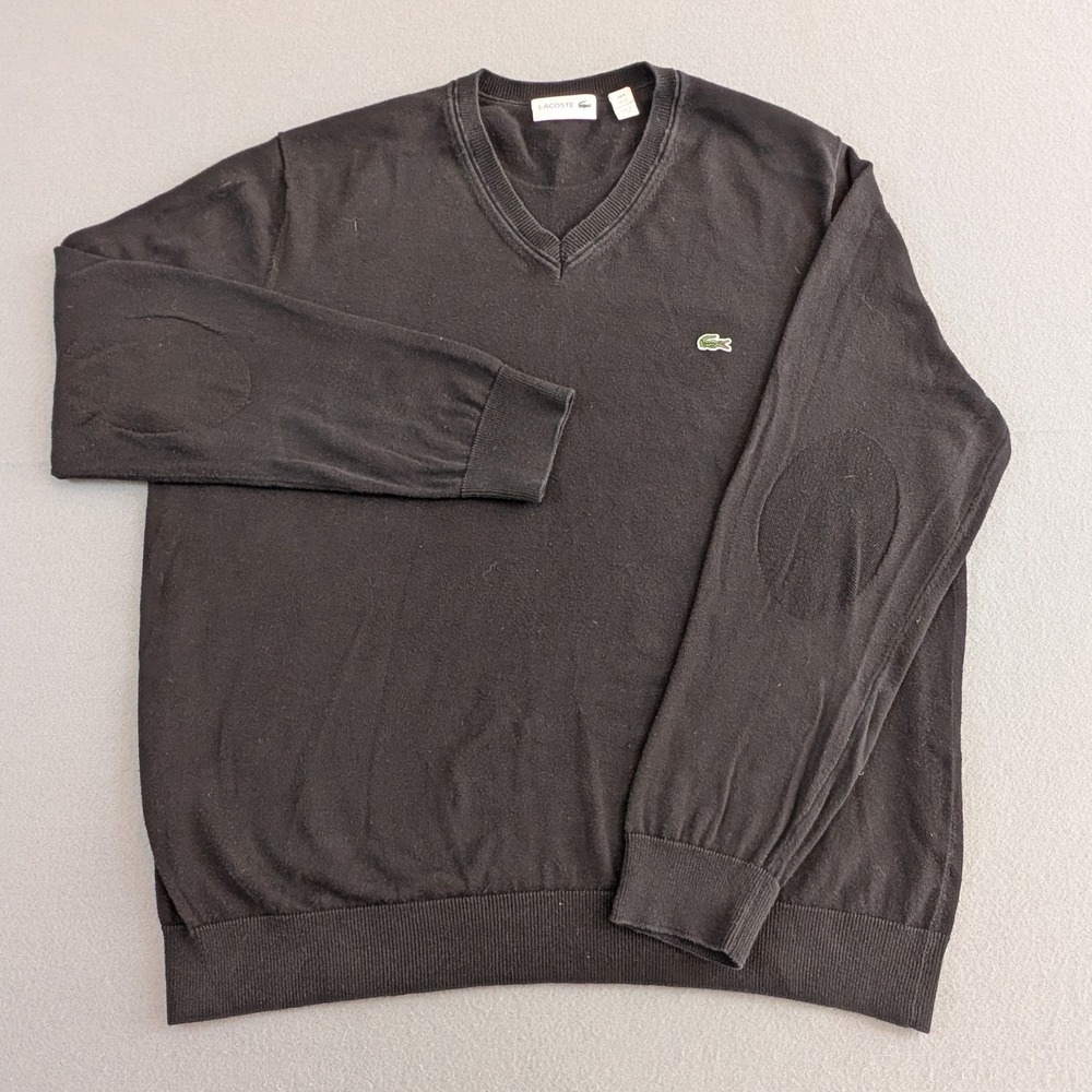 Lacoste‎ Mens V Neck Sweater Long Sleeve Casual Size XL